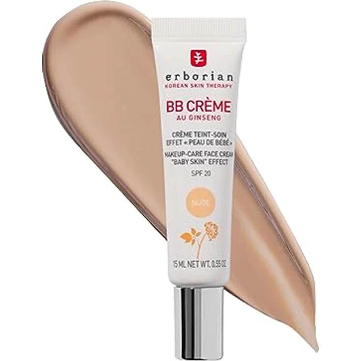 Erborian BB GINENGENSCREM - Wettbewerbscreme - "Baby Skin" Effektbehandlung - Koreanische kosmetische Behandlung 5 -in -1 für SPF 20 - Nude - 15 ml – Bild 1