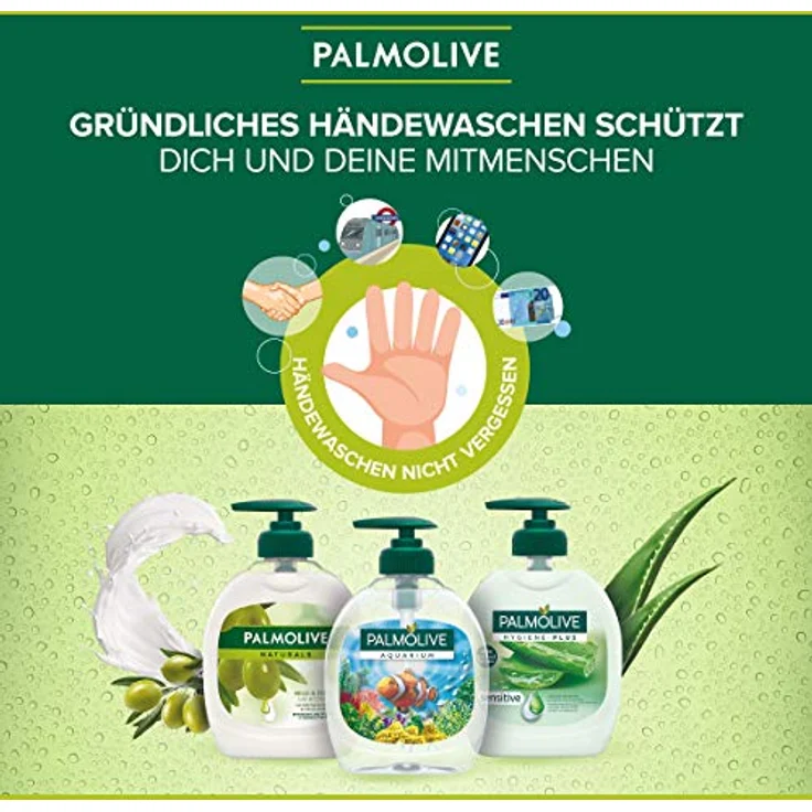 Palmolive Aquarium, Sanfte flüssige Handseife, 500 ml, hautschonend mit praktischer Dosierpumpe – Bild 8