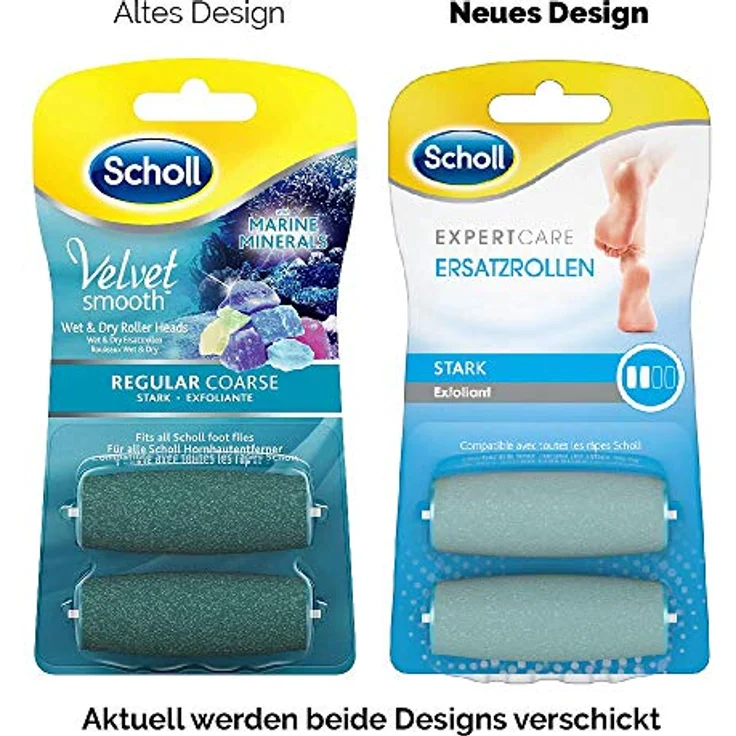 Scholl Velvet Smooth Ersatzrollen Wet & Dry Stark Hornhautentferner 2 Stück – Bild 2