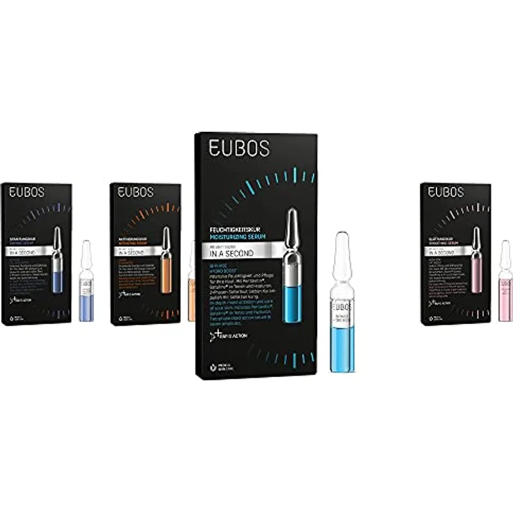EUBOS IN A SECOND | Bi Phase Hydro Boost Feuchtigkeitskur | Hautstraffung, Faltenreduktion, intensive Feuchtigkeitsregulierung | 2-Phasen-Sofortkur | 7 x 2ml – Bild 5