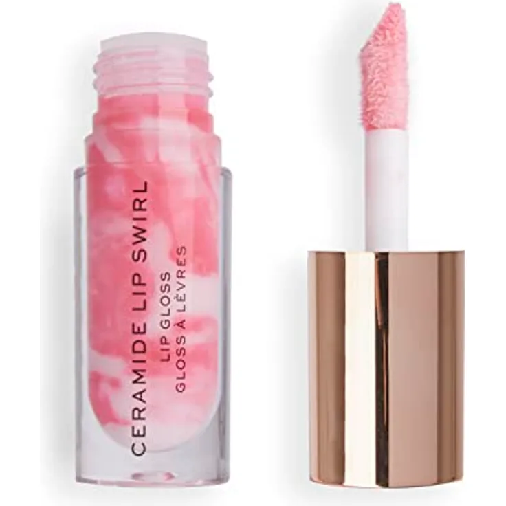 Makeup Revolution, Lip Swirl Ceramide Gloss, Lipgloss, Süßes sanftes Rosa, 4.5ml