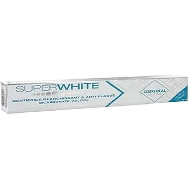 BYUP Superwhite Original Fluor Whitening & Plaque-Zahnpasta, 75 ml, geschmacklos, Tube