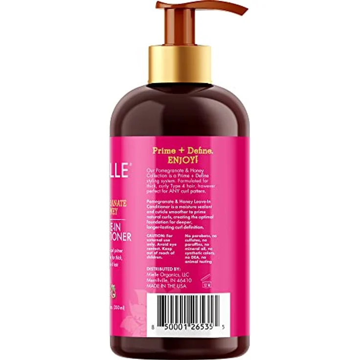 Mielle Organics Mielle Granatapfel und Schatz Weichspüler drin lassen, 355 ml - Ohne Paraben, ohne Erdöl, frei von Lanolin, keine DEA, kein Protein – Bild 2