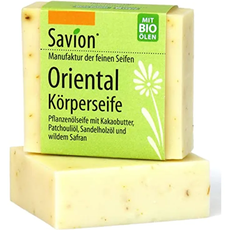 Savion Oriental Körperseife, mit Pflanzenöl, Vegan, Palmölfrei, 80g