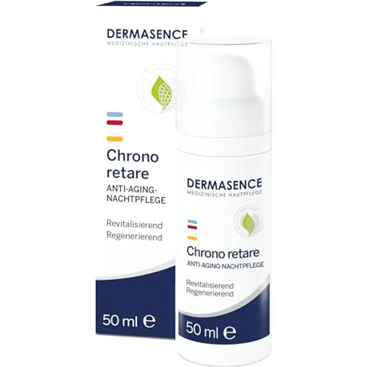 DERMASENCE Chrono retare Anti-Aging-Nachtpflege, 50 ml - Revitalisierende Gesichtscreme für die Nacht, Vegan