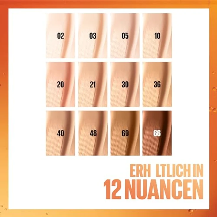 MAYBELLINE NEW YORK SuperStay Vitamin C Skin Tint Serum, Foundation zum Vereinheitlichen der Hauttöne, Farbton 21, 30 ml – Bild 6