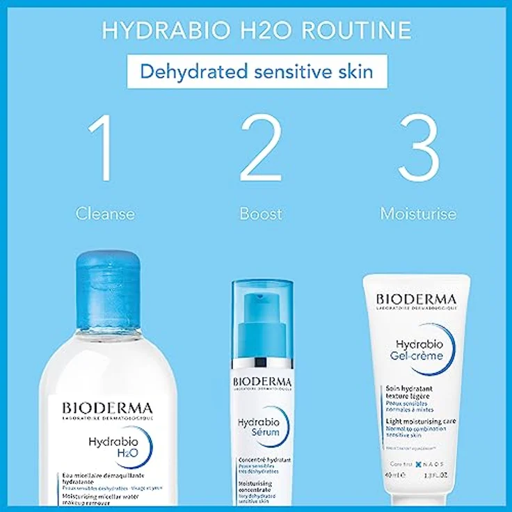 Bioderma Hydrabio H2O Solution Micellaire Lotion 100 ml, für trockene und empfindliche Haut geeignet – Bild 4