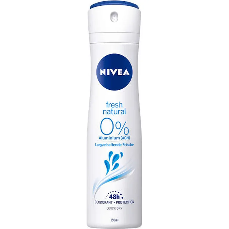 Nivea Deo Fresh Natural Spray, Aluminiumfreies Deodorant ohne Aluminium, 150ml, 6er Packung