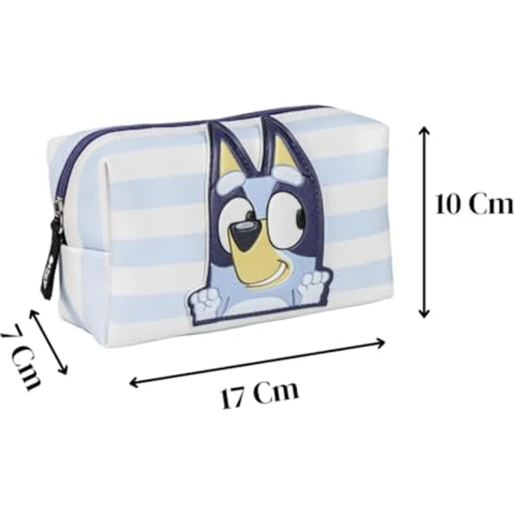 Cerda Bluey Kulturbeutel, Kunstleder Waschbeutel für Kinder, 17×10×7 cm, pflegeleicht und kindgerechtes Motiv – Bild 3