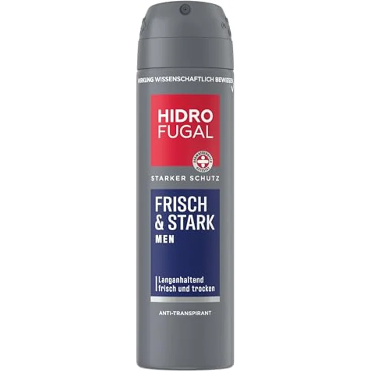 Hidrofugal MEN FRISCH & STARK Spray, Deospray mit starkem Antitranspirant Schutz und erfrischendem Duft ohne Ethylalkohol, 150 ml – Bild 1