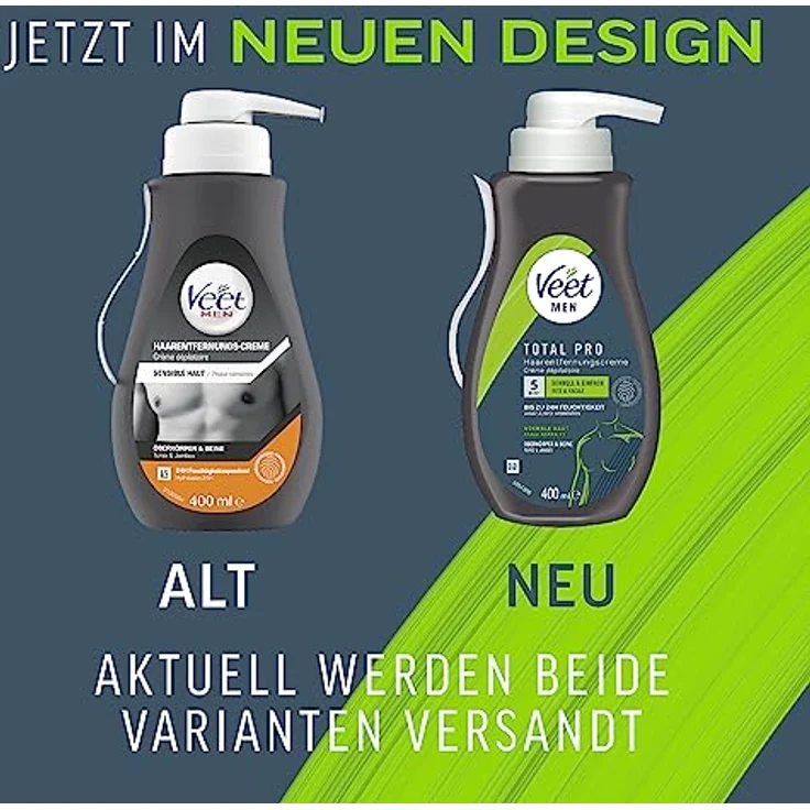 Veet Men Sensible Haut Enthaarungscreme 400 ml – Bild 2
