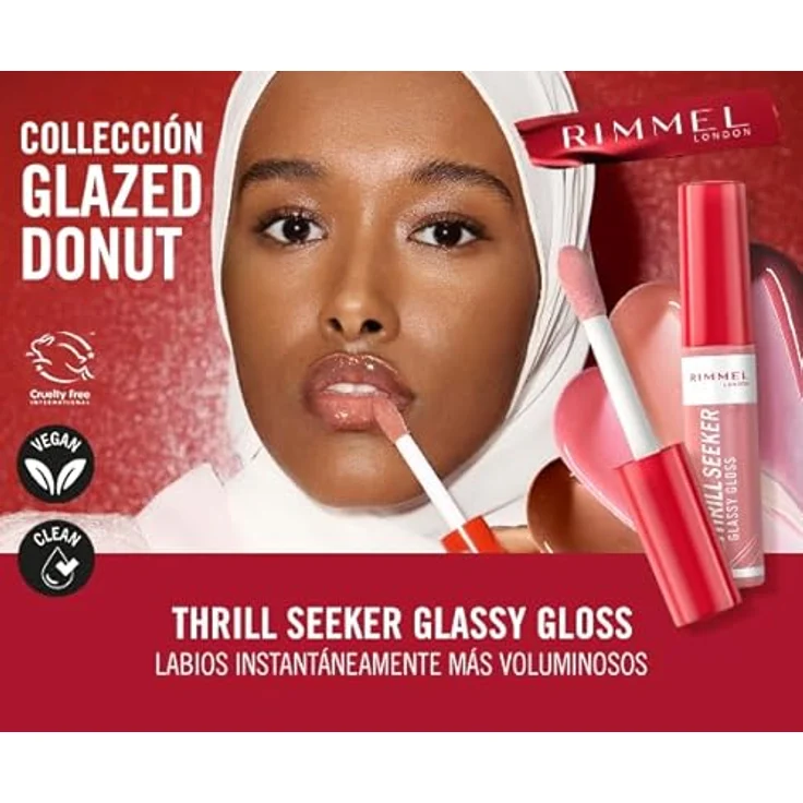 Rimmel Thrill Seeker Glassy Gloss Lipgloss für mehr Volumen, Farbton 800 Chocolate Glaze, 10 ml – Bild 7