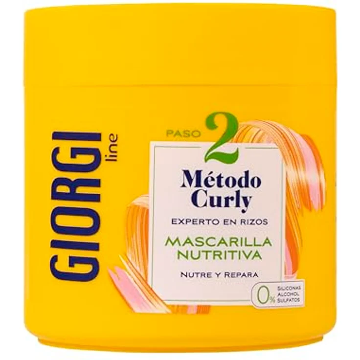 GIORGI Line Pflegende Maske für lockiges Haar, Curly-Methode, 0% Alkohol, 0% Silikone, 0% Sulfate, mit pflanzlichen Proteinen und Avocado, 350 ml – Bild 1