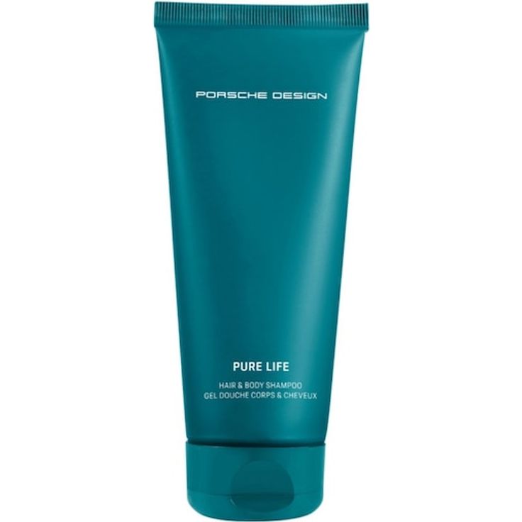 Porsche Design Pure Life Hair & Body Shampoo, 200 ml, aquatische Duftrichtung mit Bergamotte und Ingwer
