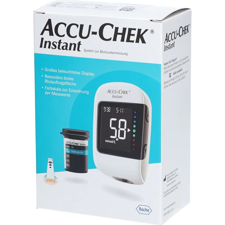 ACCU-CHEK Instant Set mmol/l, Blutzuckermessgerät zur präzisen Blutzuckermessung, 1 Stück