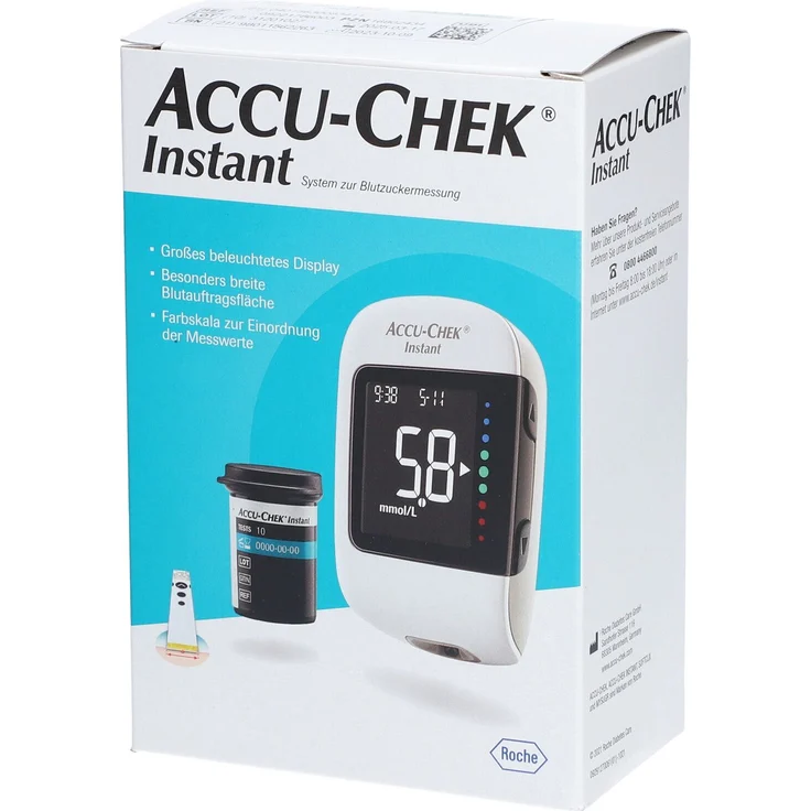 ACCU-CHEK Instant Set mmol/l, Blutzuckermessgerät zur präzisen Blutzuckermessung, 1 Stück