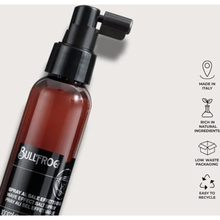 Bullfrog Salzspray mit Wellen-Effekt, strukturierendes Haarspray für Volumen und kraftvollen Look, 92,5% natürliche Inhaltsstoffe, 100 ml – Bild 2