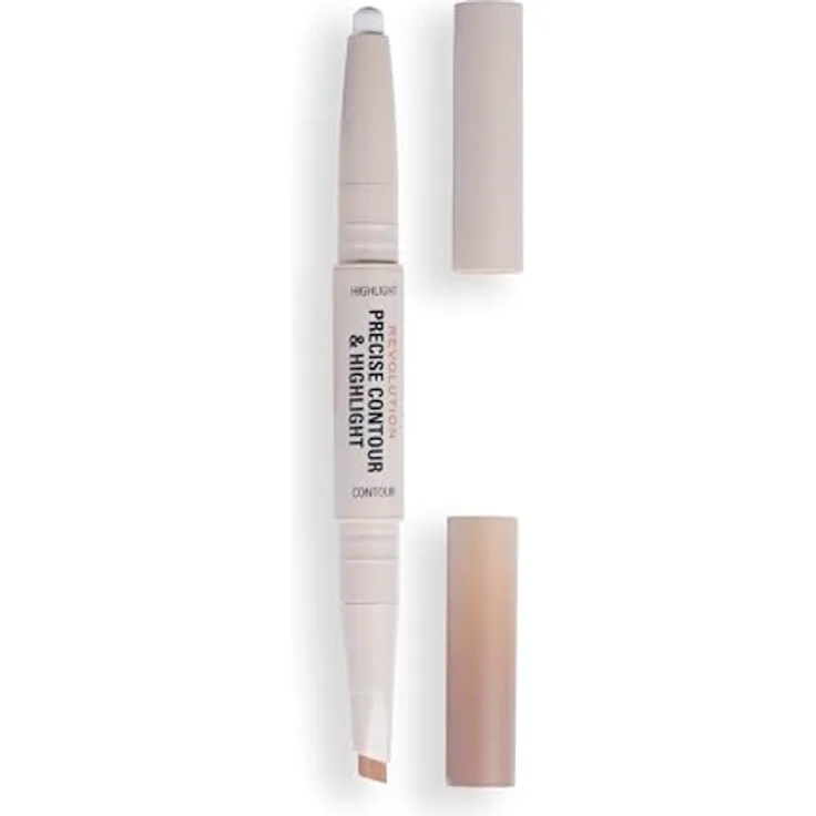 Makeup Revolution Precise Contour & Highlight, beidseitiger Konturenstift, Farbton Medium, 1.45 g, vegan, für natürliche Bräune und Definition der Gesichtskonturen
