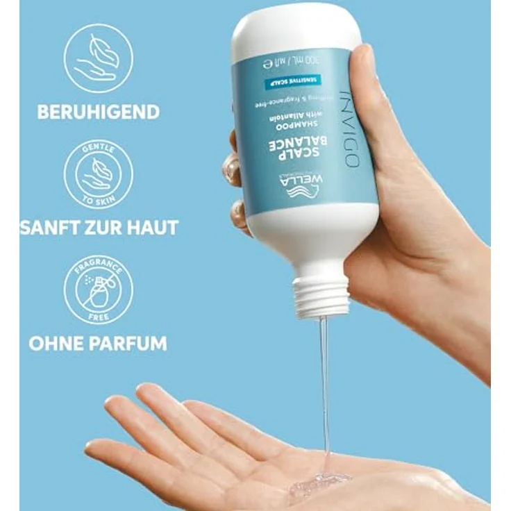 Wella Professionals Invigo Scalp Balance Shampoo – Anti-Schuppen Shampoo für empfindliche Kopfhaut – pflegt und beruhigt mit Allantoin – 300 ml – Bild 3