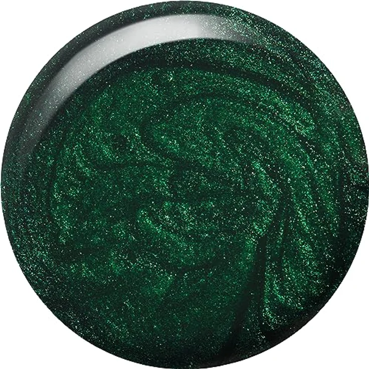 ALCINA Nail Colour magic green - 1x5ml - einfaches, streifenfreies Auftragen - brillante, intensiv deckende u. langanhaltende Nägel - grüner Nagellack mit Glitzerpartikel - deckend - Metallic-Finish – Bild 3