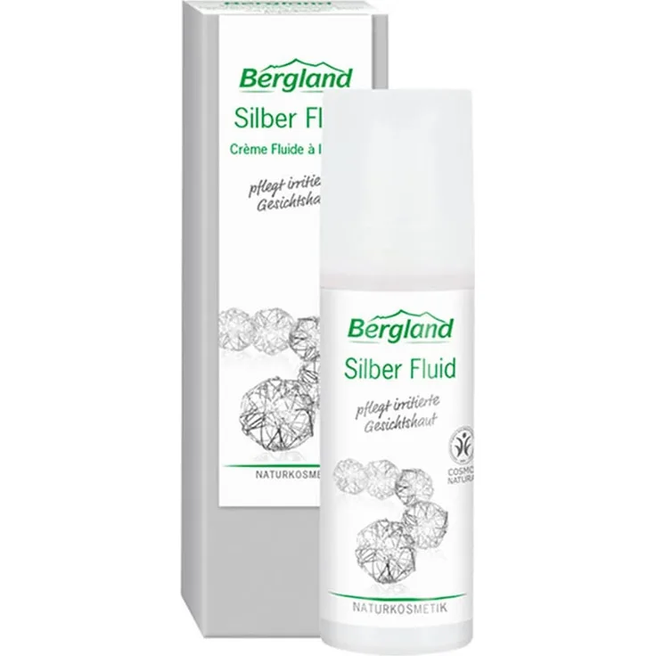 Bergland Silber Fluid Gesichtswasser, 30 ml für empfindliche Haut mit Mikrosilber und Lavendelöl