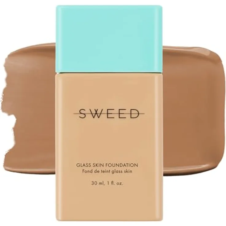 SWEED Glass Skin Foundation, Vegan und Cruelty Free, Clean Beauty, (12) Deep N/W, 30 ml