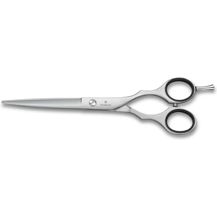 Victorinox Coiffeurschere, 17 cm, extra scharf, rostfreie Stahlklingen, mit Fingerstütze, Silber – Bild 3