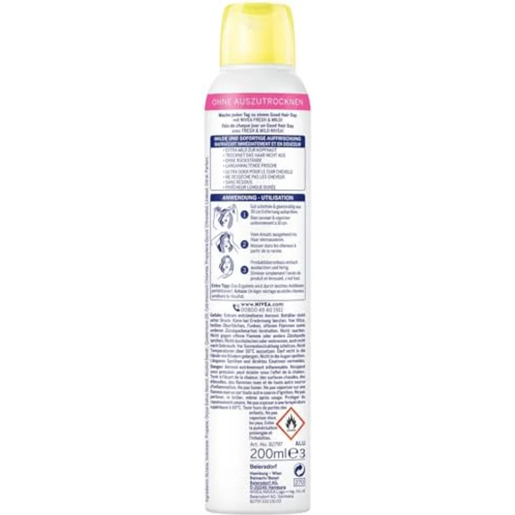 Nivea Haarpflege Shampoo Fresh Revive 3 In 1 Trockenshampoo Helle Haartöne 200 ml – Bild 3