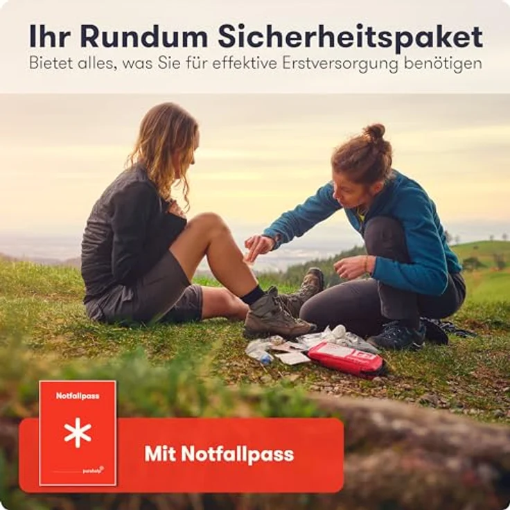 Purahelp Erste-Hilfe-Set Outdoor, Kompakt & Leicht, 95 Teile, wasserdichte Tasche, ideal für Wandern, Camping und Fahrrad – Bild 2