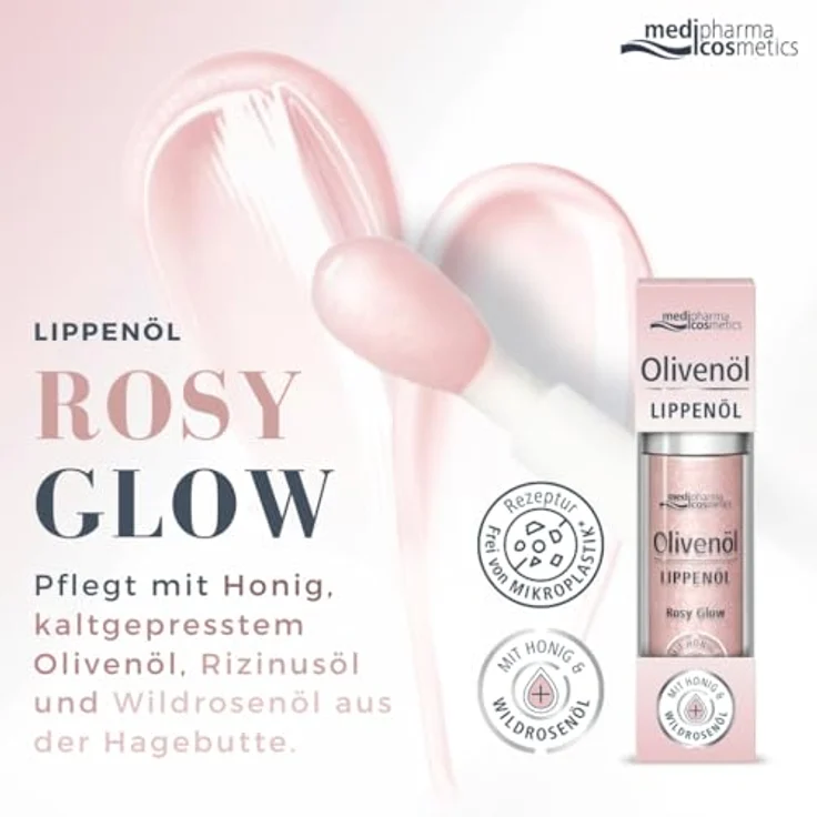Dr. Theiss Olivenöl Lippenöl, rosy glow, 4 ml, feuchtigkeitsspendende Lippenpflege – Bild 6