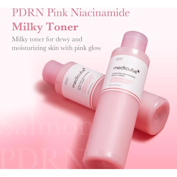 Medicube PDRN Pink Niacinamide Milky Toner, hydratisierend, feuchtigkeitsspendend, mit Ceramiden und Peptiden, 150 ml, rosa – Bild 2