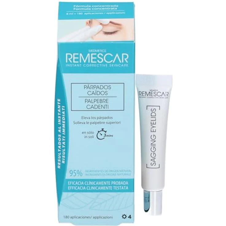 Remescar Schlupflider Augencreme 8 ml, Sofortige Anhebung der oberen Augenlider – Bild 1