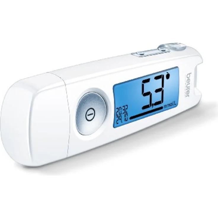 Beurer GL 50, Blutzuckermessgerät Starter Set mit hinterleuchtetem LCD-Display, Weiß – Bild 5