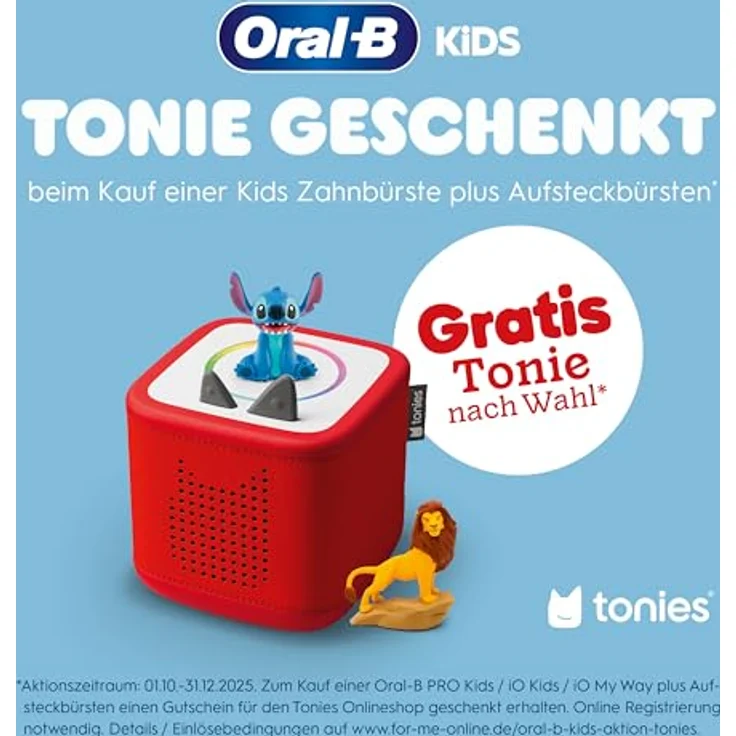 Oral-B iO Kids 6+ Stitch, Elektrische Kinderzahnbürste mit Musik-Timer, 3 Modi und Reise-Etui, Aufsteckbürsten, ab 6 Jahren – Bild 2