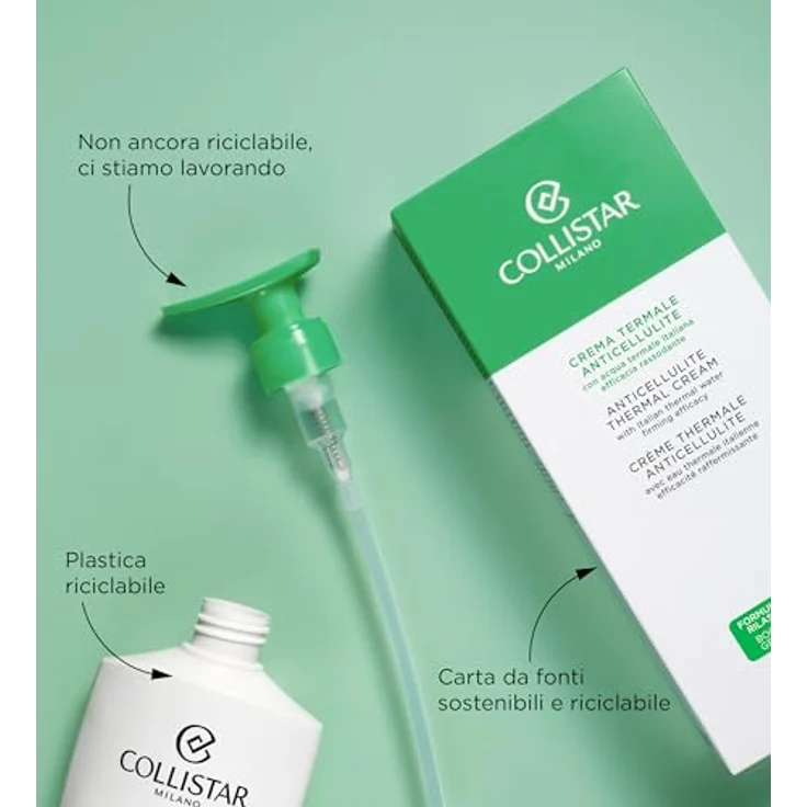 Collistar Crema Termale Anticellulite, Straffende Körpercreme gegen Orangenhaut und lokale Fettansammlungen, mit Meeresalgen und ätherischen Ölen, auch ideal für Massagen, 400 ml, von Collistar – Bild 3