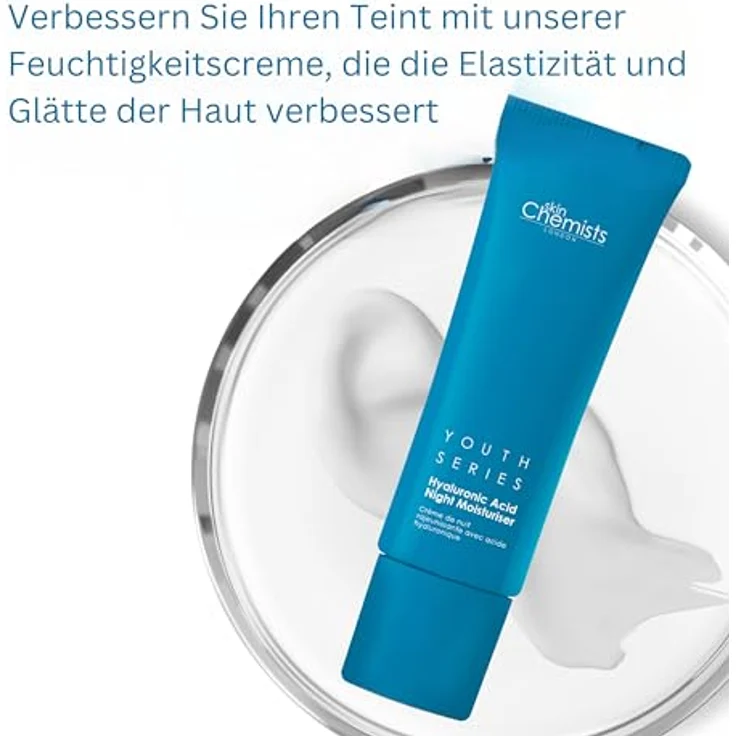 Skin Chemists Anti-invecchiamento Hyaluronic Acid 1% Crema da notte - 50 ml | Protegge dalle linee sottili e dalle rughe – Bild 3