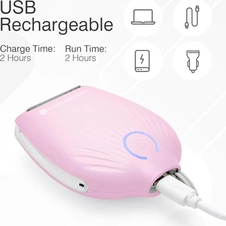 Rio Go Smooth, Damenrasierer für nasses und trockenes Haarentfernen, kompakt und leicht, inklusive Reisetasche, unter Wasser abwaschbar, 90 Minuten Laufzeit – Bild 4