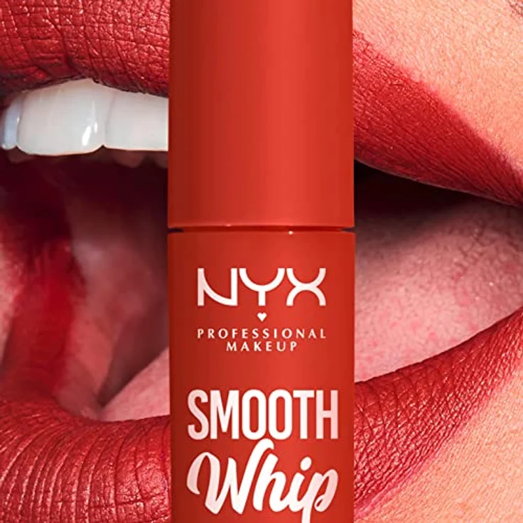 NYX Professional Makeup Smooth Whip Matte Lip Cream, pflegender Lippenstift mit hoher Pigmentierung und Shea- sowie Kakaobutter, 4 ml, Farbe FAUX FUR – Bild 5