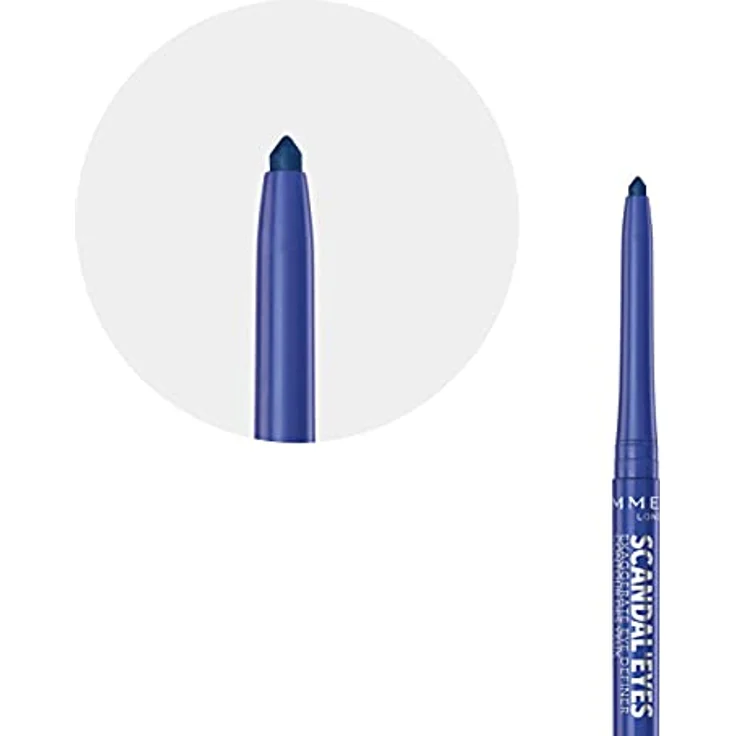 Rimmel ScandalEyes Exaggerate, automatischer Konturstift, wasserfest, Farbton 004 Cobalt Blue, 0,35 g – Bild 3