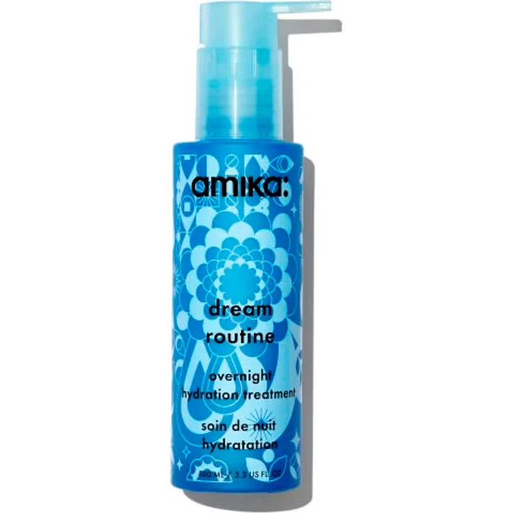 amika Dream Routine Overnight Hydrating Mask 100 ml, Leave-in Haarkur für intensive Feuchtigkeit & Anti-Frizz mit Hyaluronsäure und Sanddorn, silikonfrei – Bild 1