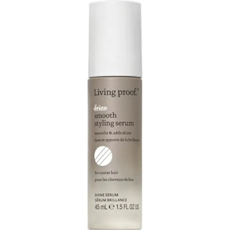 Living Proof No Frizz Smooth Styling Serum | Anti-Frizz, glättet, sorgt für Glanz | 45ml, silikonfrei, für dickes oder krauses Haar | Cruelty free, ohne Parabene, Sulfate