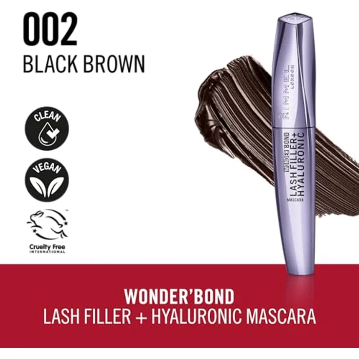 Rimmel Wonder'Bond Wimpernverlängernde Volumenmascara, intensiv braun, 11 ml – Bild 3