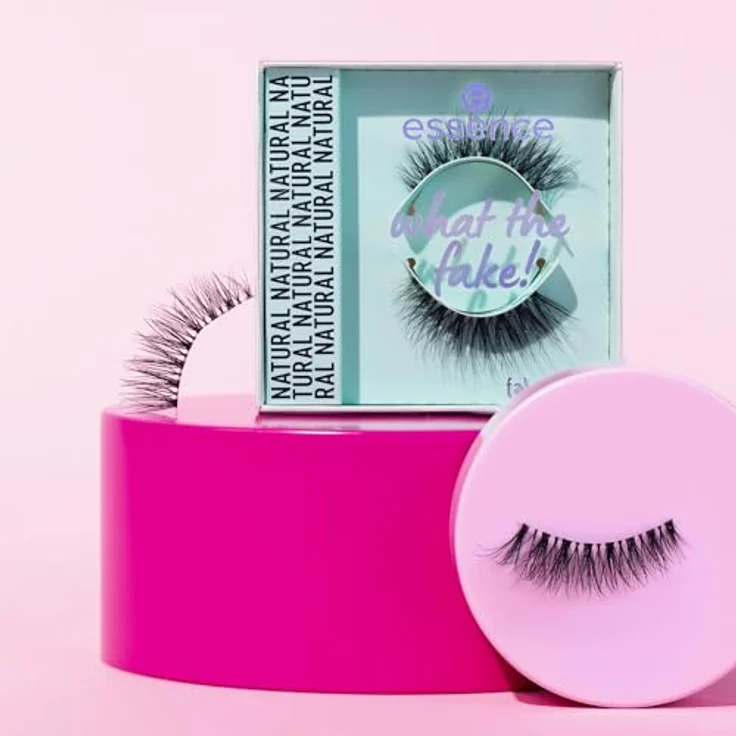 essence what the fake! false lashes - Natural Wimpern mit ultradünnem Wimpernband und wiederverwendbar – Bild 8