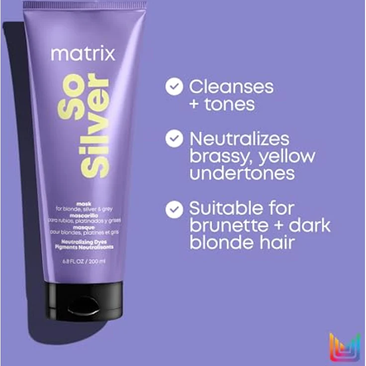 Matrix Total Results So Silver Color Obsessed Triple Power Mask Maske Blondes Graues Haar 200 ml – Bild 4