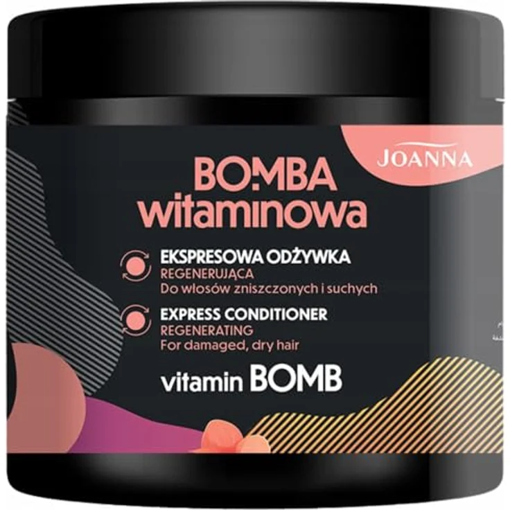 JOANNA Vitamin Bombe Express Conditioner, 500g - Repair-Spülung für trockenes & strapaziertes Haar, intensiv nährend & feuchtigkeitsspendend