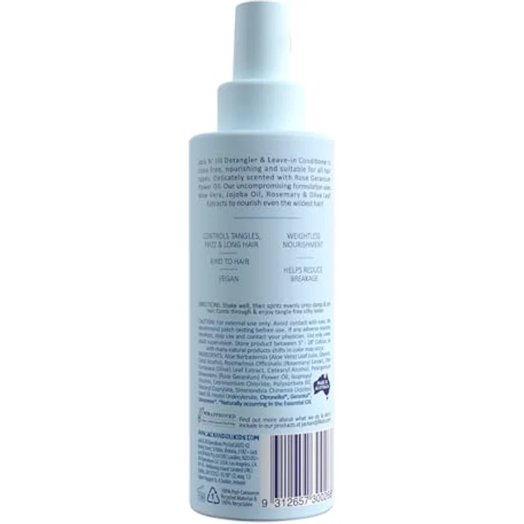 Jack N' Jill Natural Bathtime Leave-in Conditioner Spray, 200 ml, veganer Conditioner für Kinder zur Haarpflege und -glättung – Bild 2