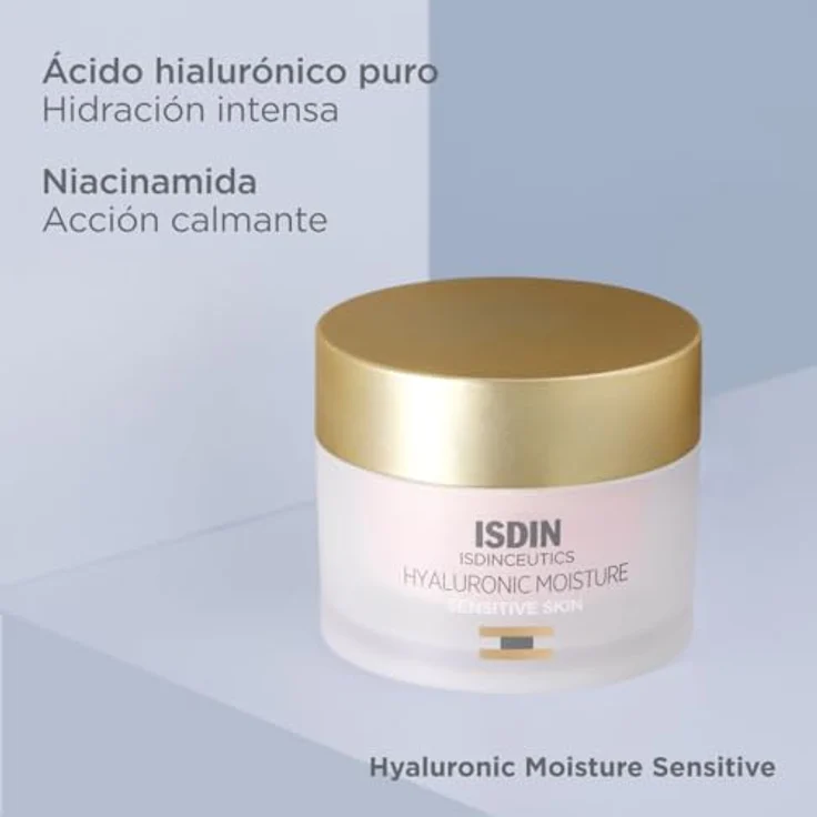 ISDIN ISDINCEUTICS Hyaluronic Moisture Sensitive Skin, leichte Gesichtscreme mit Hyaluronsäure und Niacinamid, 50 g – Bild 4