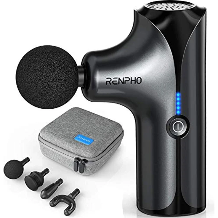 Renpho Mini Massage Gun, kompakte Massagepistole mit 5 Intensitätsstufen, Akkubetrieb, ergonomisches Design, 0,45 kg – Bild 2