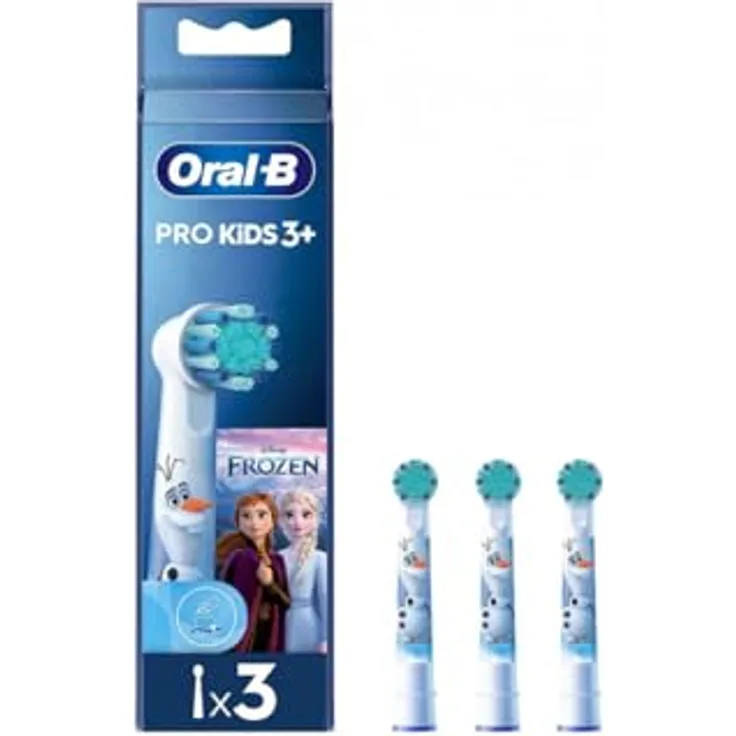 Oral-B Pro Kids Zahnbürstenkopf Set, Disney Frozen Design, 3 Stück mit weichen Borsten