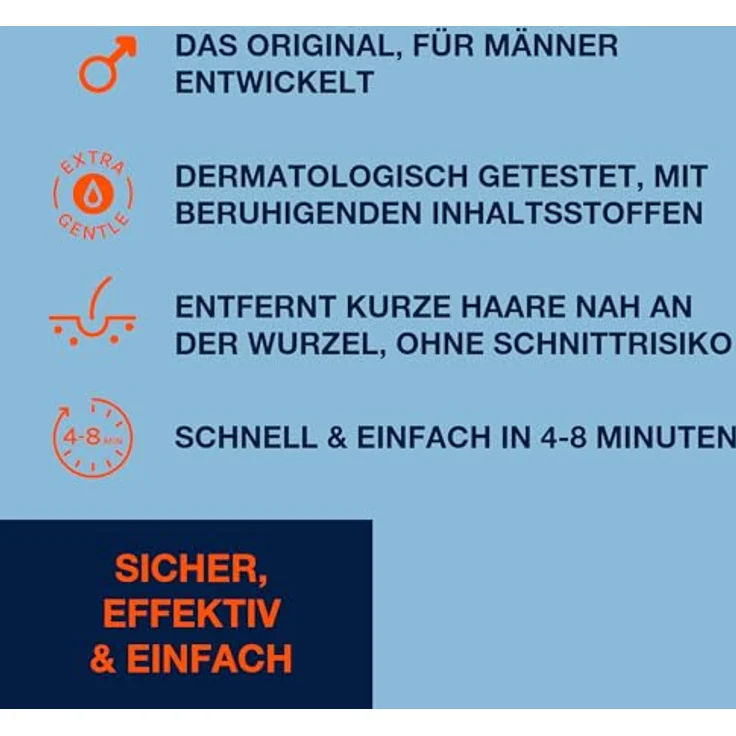 NO HAIR CREW Intim Haarentfernungscreme für Männer, Doppelpack (2 x 100 ml) – Sanfte Haarentfernung ohne Rasurbrand, dermatologisch – Bild 2